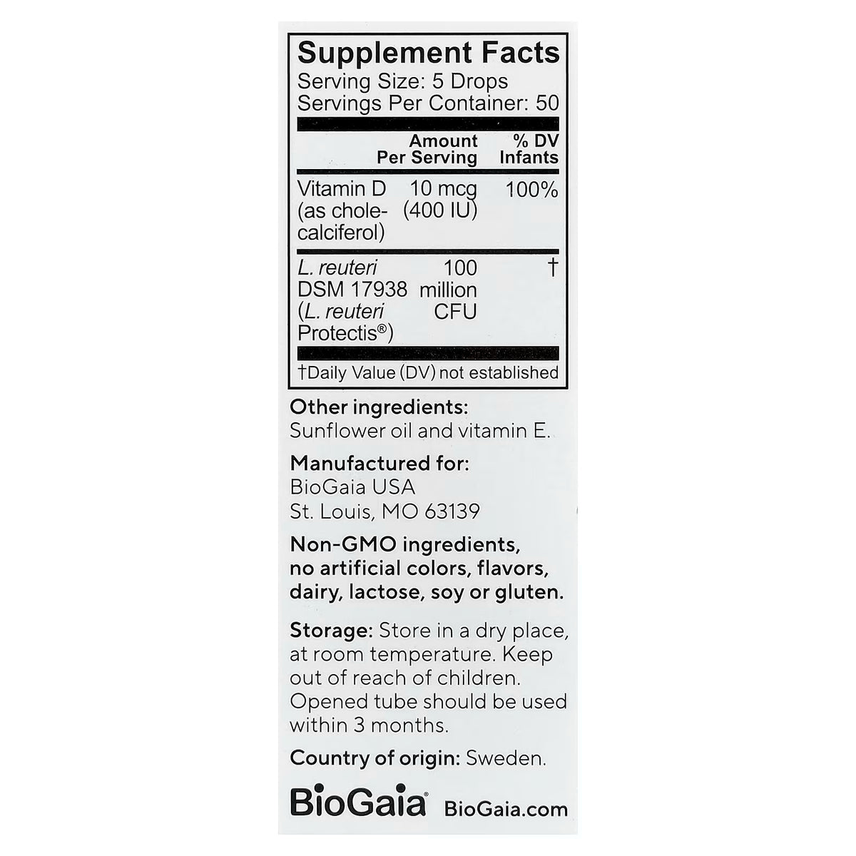 BioGaia, Protectis® Baby, Probiotic Drops with Vitamin D, 0.34 fl oz (10 ml)