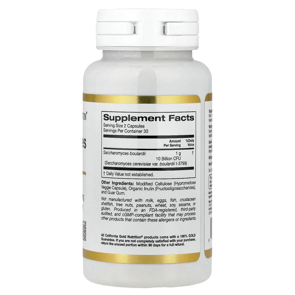 California Gold Nutrition, Saccharomyces Boulardii, 60 Veggie Capsules (5 Billion CFU per Capsule) Sold Individually 1 Capsule