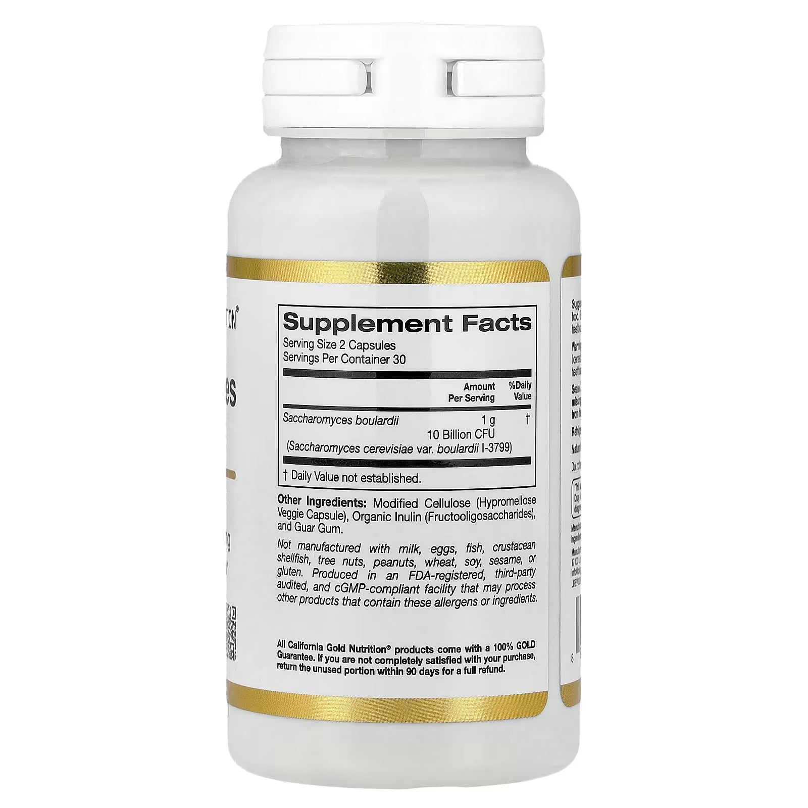 California Gold Nutrition, Saccharomyces Boulardii, 60 Veggie Capsules (5 Billion CFU per Capsule) Sold Individually 1 Capsule