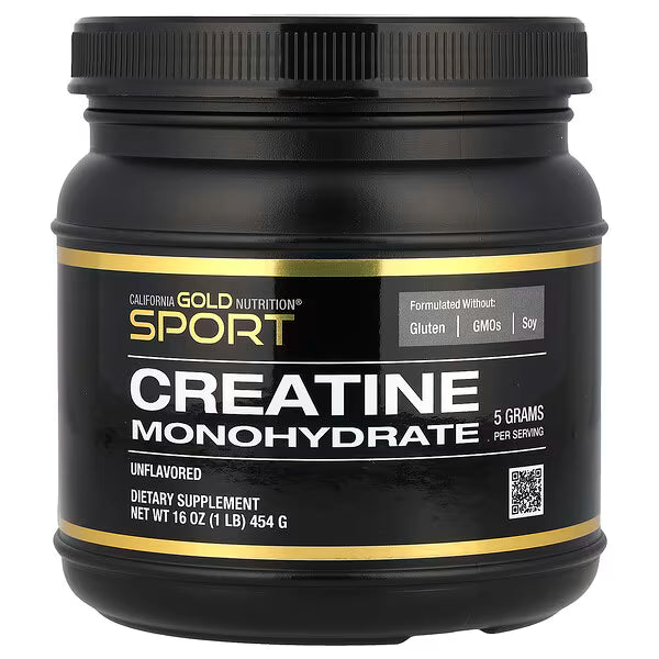 California Gold Nutrition, Sport, Pure Creatine Monohydrate, Unflavored, 1 lb (454 g)