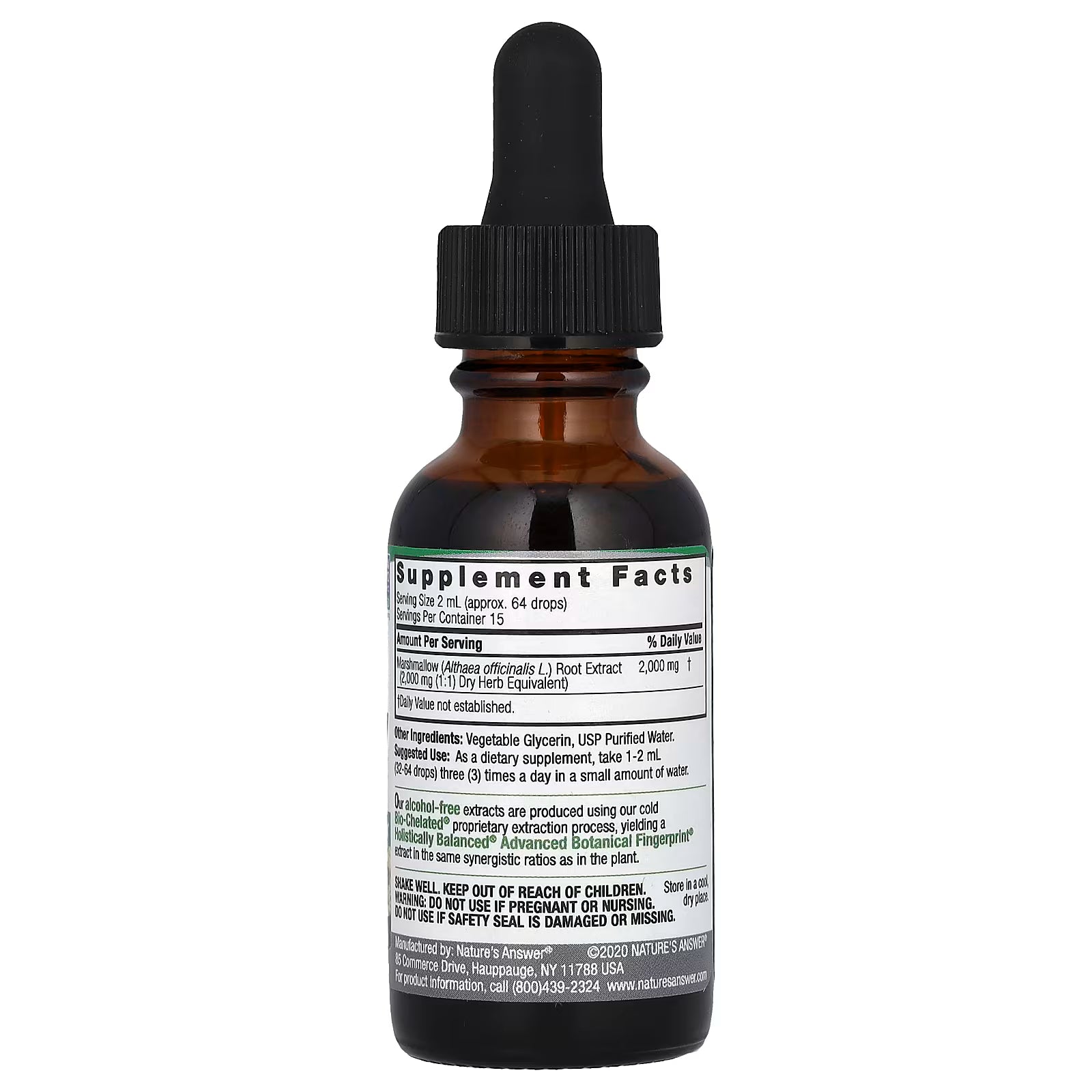 Nature's Answer, Marshmallow Root Fluid Extract, Alcohol-Free, 2,000 mg, 1 fl oz (30 ml)