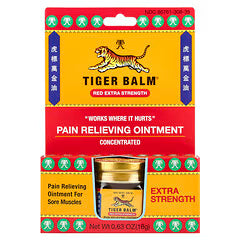 Tiger Balm, Pain Relieving Ointment, 0.63 oz (18 g)