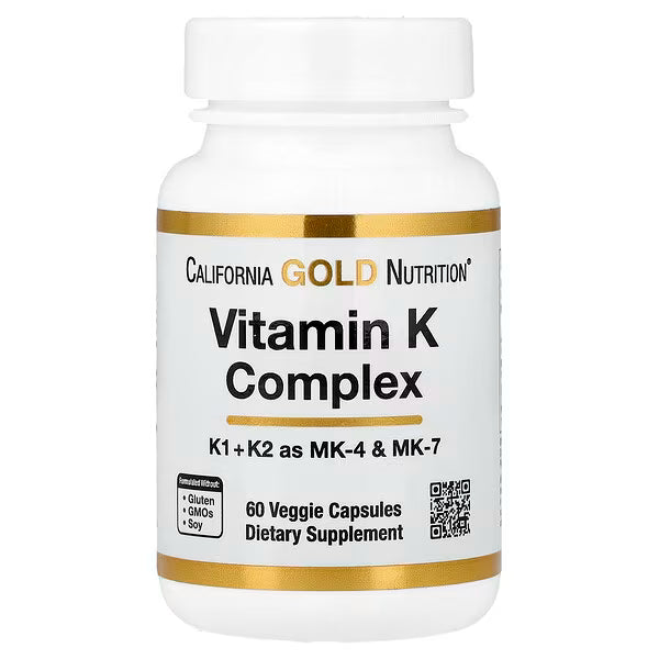 California Gold Nutrition, Vitamin K Complex, 60 Veggie Capsules