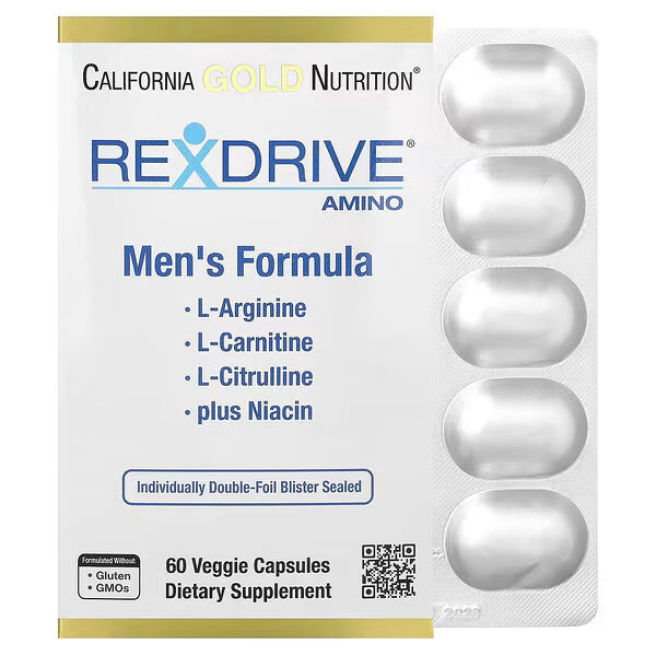 California Gold Nutrition Rexdrive Amino Men's Formula, Sold Individually 1 Capsule