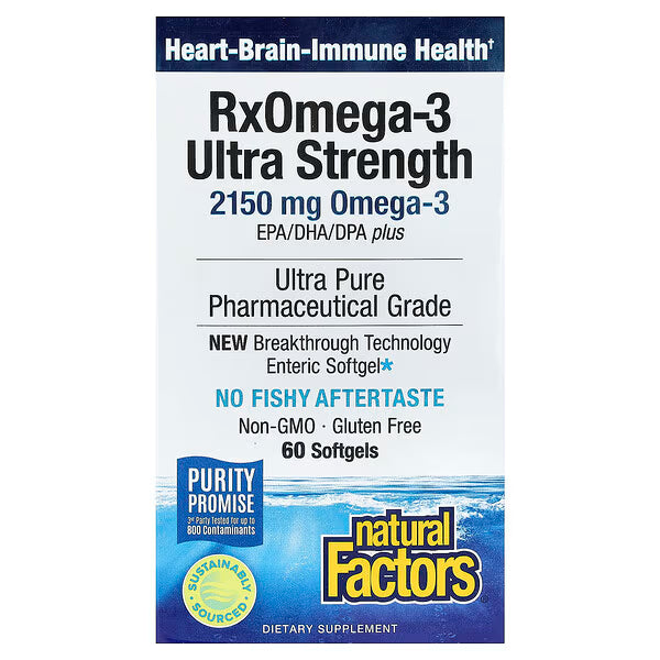 Natural Factors, RxOmega-3, 60 Softgels (1,570 mg per Softgel)