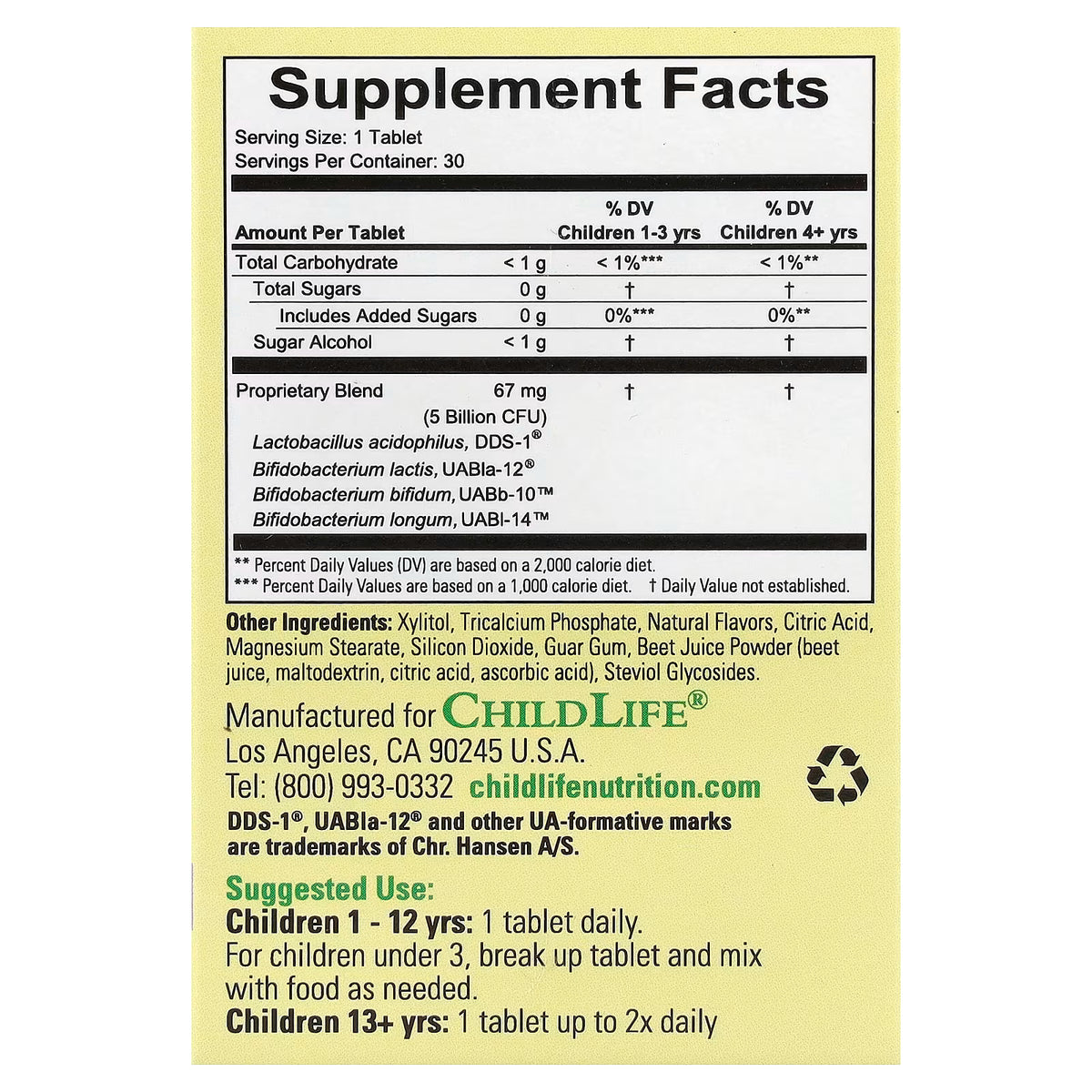 ChildLife Essentials, ChildBiotics™, Immune & Digestive Support, Natural Berry, 30 Chewable Tablets