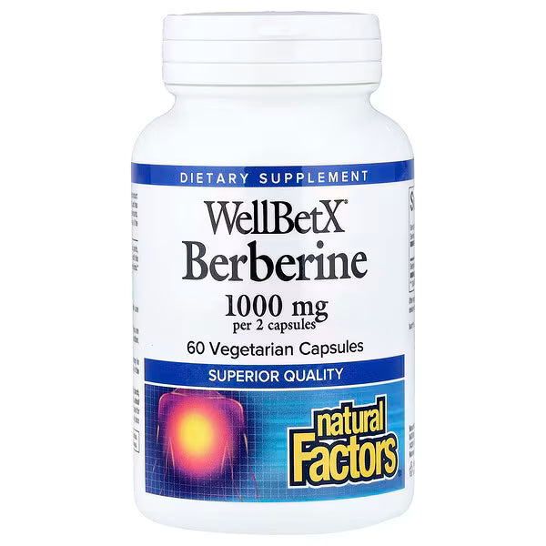 Natural Factors WellBetX Berberine, 60 Vegetarian Capsules