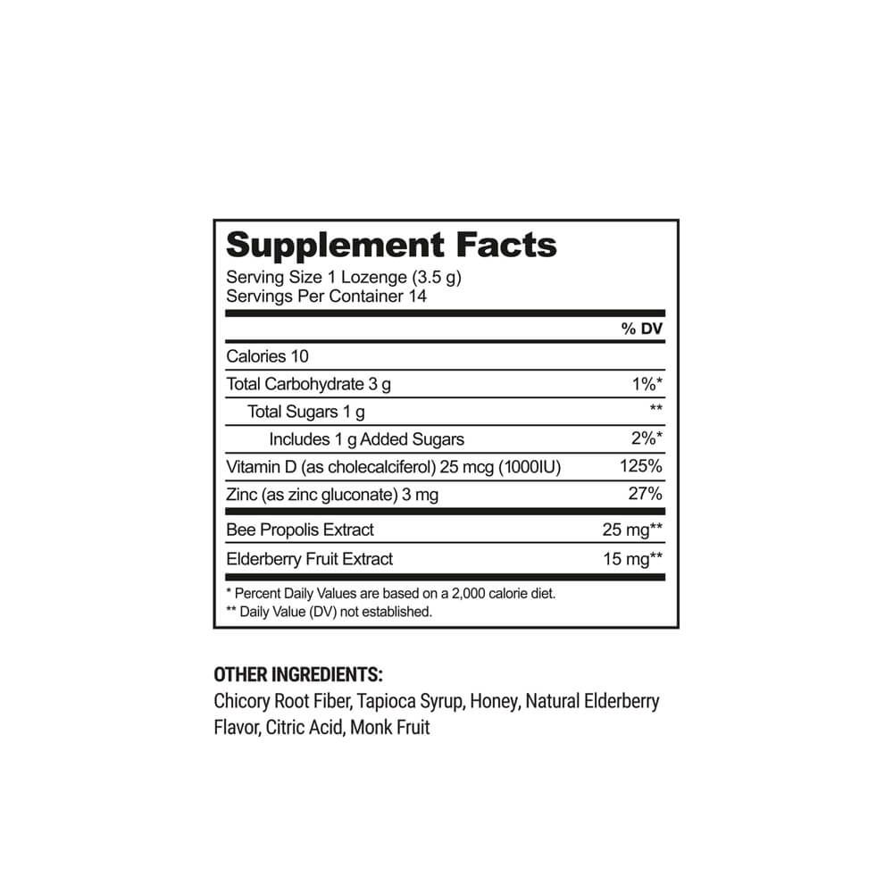 Beekeeper's Naturals Propolis Soothing Lozenges - Elderberry 14ct.