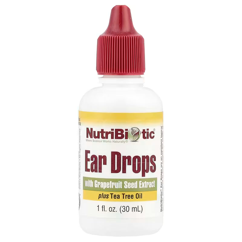 NutriBiotic, Ear Drops with Grapefruit Seed Extract Plus Tea Tree Oil, 1 fl oz (30 ml)