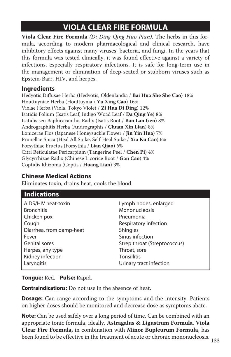 Viola Clear Fire Formula (Di Ding Qing Huo Pian) 60 tablets
