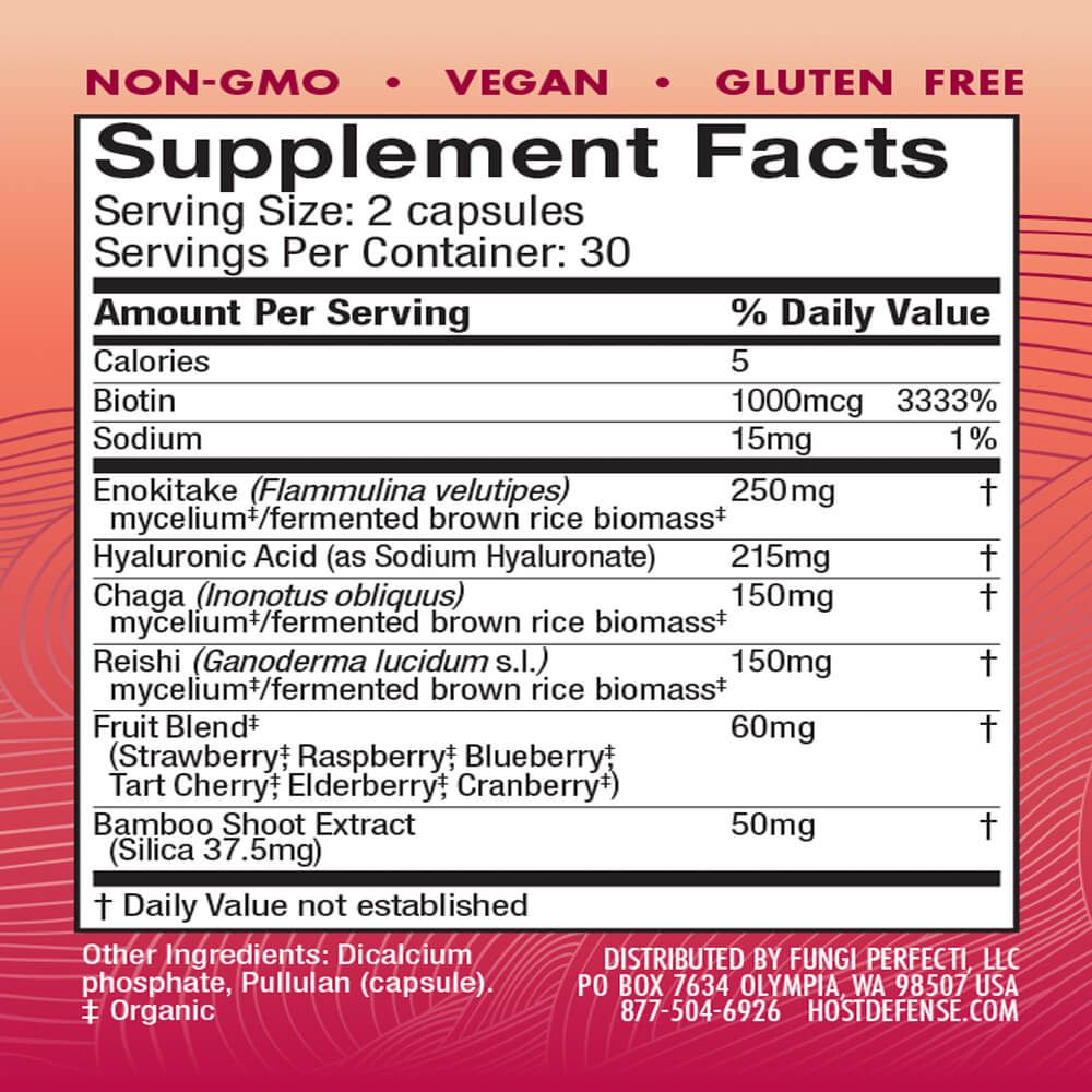 Host Defense Mushrooms MycoBenefits - Beauty Capsules 60 count